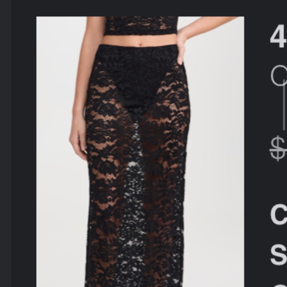 Elegant Black Lace Skirt